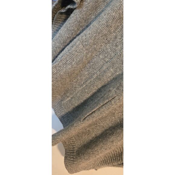 J CREW Womens Relaxed Oversized Wool Alpaca Blend Gray Pullover Poncho S/M - Picture 6 of 9